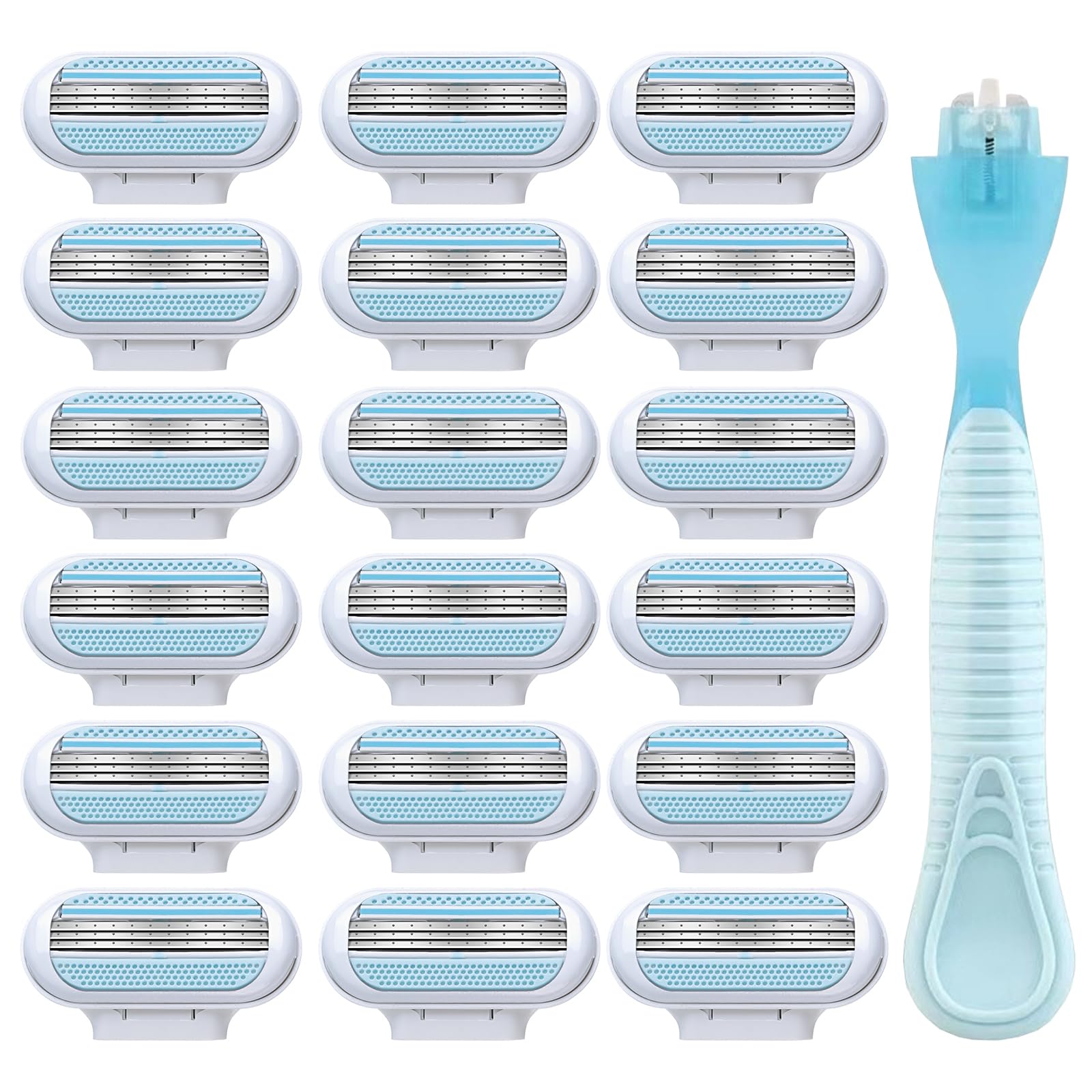 Guegine 16 Pcs Women'S Razor Blades Refills, Compatible with Gillette Venus Smooth Razor, 3 Layer Blade Washable Easy to Replace Deliver an Extra Smooth Shave that Lasts