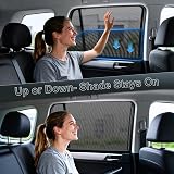 PEYOU Car Window Shades 2 Pack Breathable UV Sun Block 44.9x25.6 for Rear view 3
