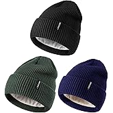 MSDC Beanies Women 3 Pack, Winter Hats for Women Men Fleece Lined Warm for Cold Weather, Beanie for Women Fashion Skull Cap