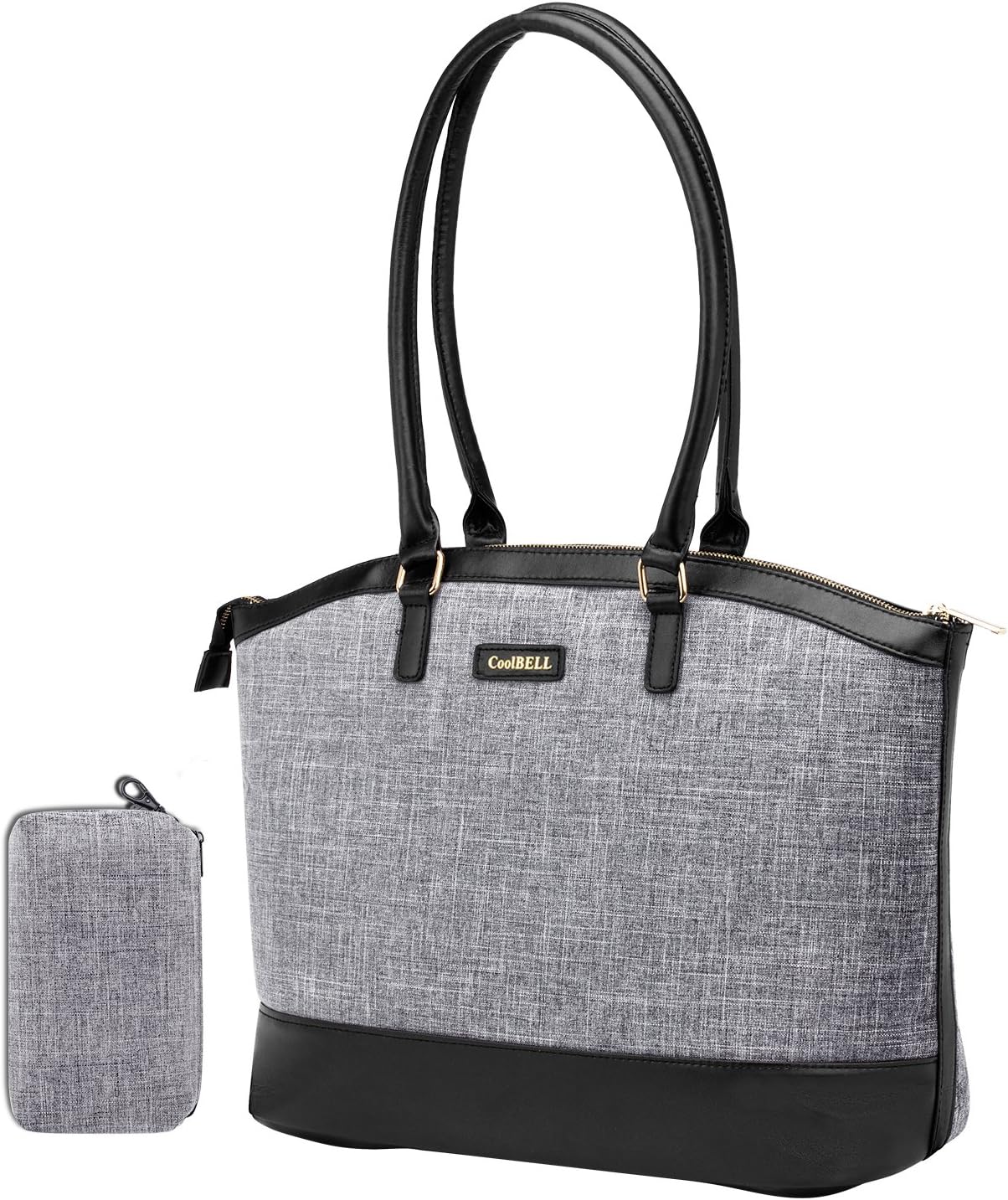 UtoteBag Laptop Tote Bag,Women 15.6 inch Laptop Shoulder Bag Lightweight Casual Nylon Briefcase for Computer Laptop Notebook Work Business (Grey)