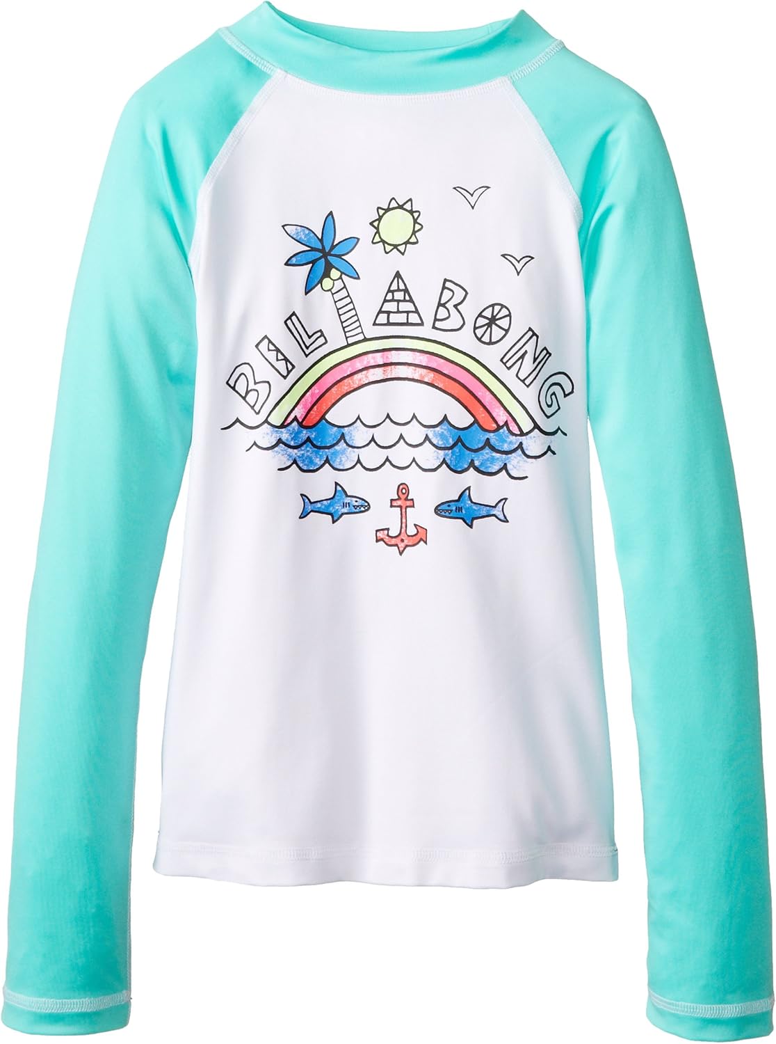 Billabong Girls' Big Rainbow Spot LongSleeve Rash Guard