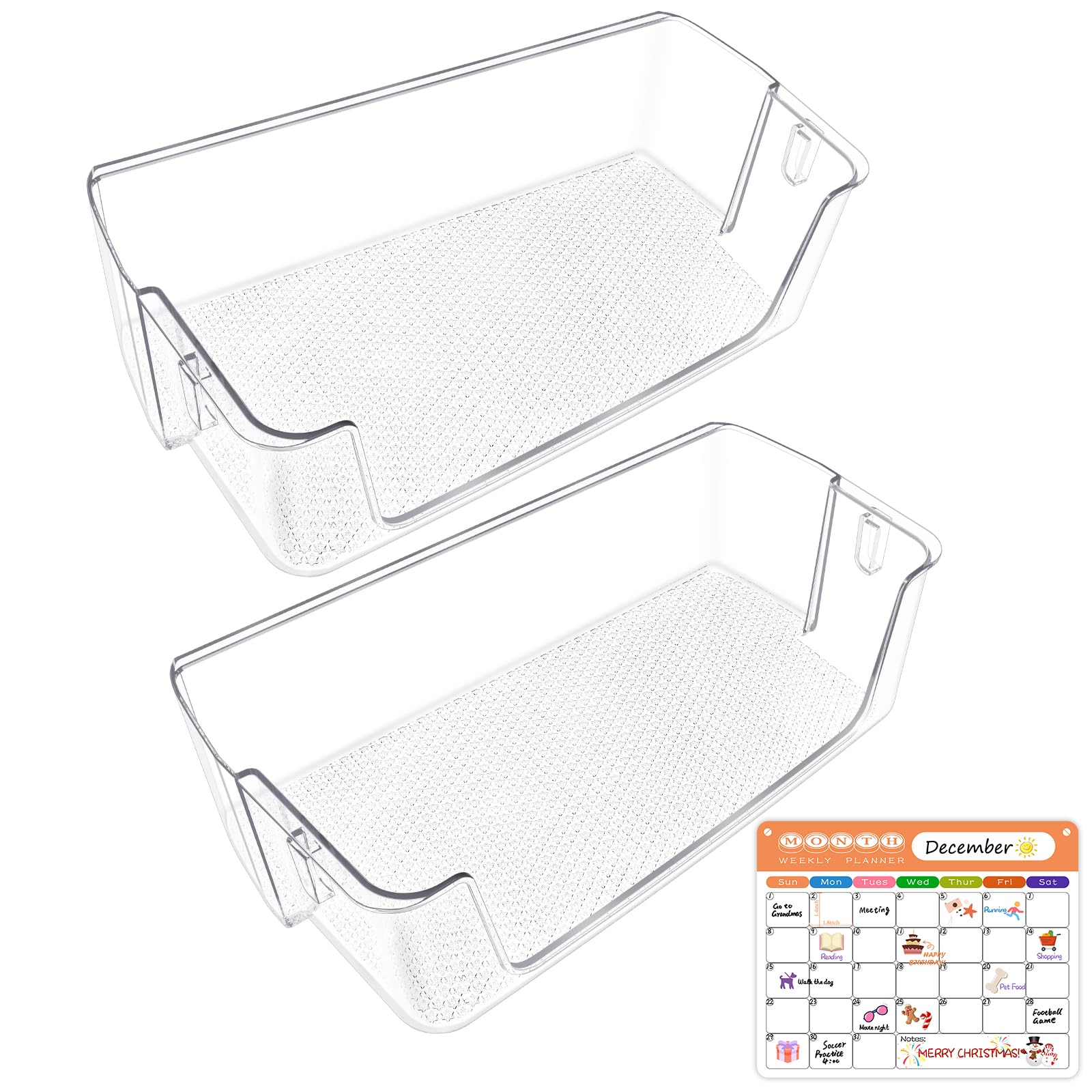 Photo 1 of [2 PACK] UPGRADED DA63-09775A DA97-20984A Refrigerator Door Shelf Compatible with Samsung Refrigerator Door Shelf Parts RF28T5001SR RF28T5021SR RF27T5201SR RF27T5241SR Door Shelf Right