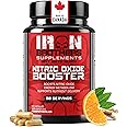 Iron Brothers Nitric Oxide Booster – High Dose L-Arginine, L-Citrulline & Agmatine Sulfate – Stimulant Free Pre Workout for M