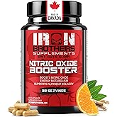 Iron Brothers Nitric Oxide Booster – High Dose L-Arginine, L-Citrulline & Agmatine Sulfate – Stimulant Free Pre Workout for M