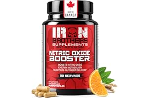 Iron Brothers Nitric Oxide Booster – High Dose L-Arginine, L-Citrulline & Agmatine Sulfate – Stimulant Free Pre Workout for M