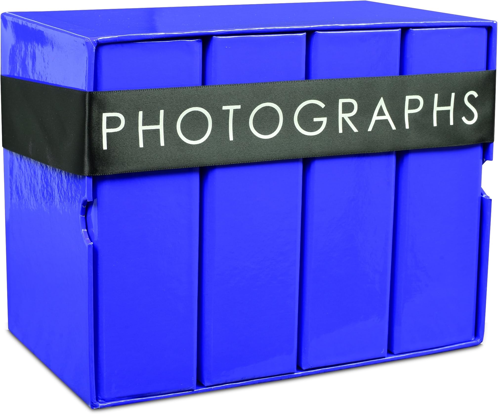 Photo Album Box Set of 4 x 80 Slip In Photograph Albums Total Capacity 320 6"x4" (10x15cm) Photos (Blue)