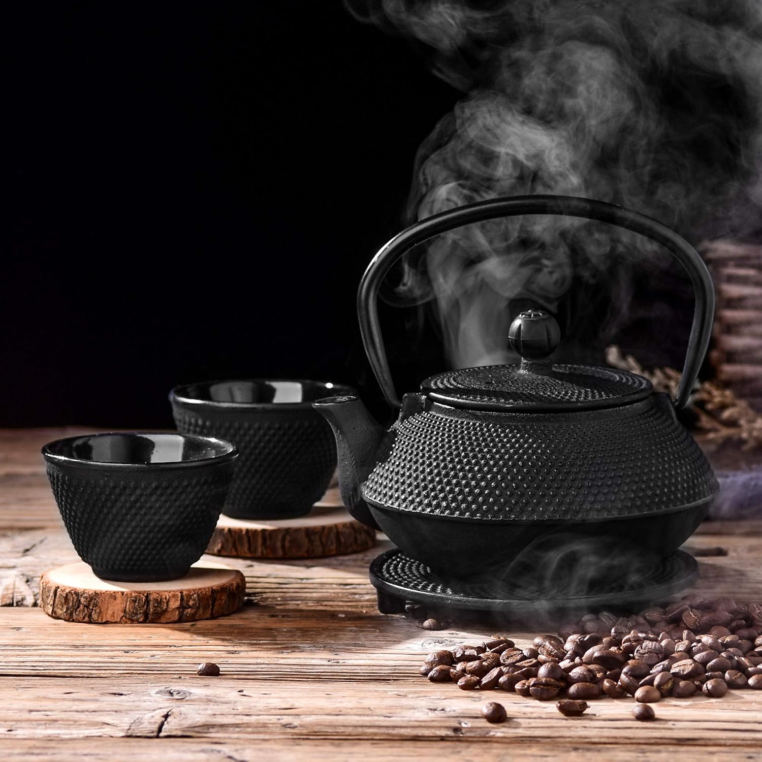 Velaze Iron Teapot set, Traditional Japanese Tetsubin Tea Kettle Cast Iron Teapot with Stainless Steel Infuser - Image 5