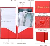 Geyee 40 Pack Red Vinyl Restaurant Check Presenters Guest Bill Card Holder view 3