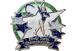 Snowflake Designs Xcel Gymnastics Pins - Bronze, Silver, Gold, Platinum, Diamond or State Championships