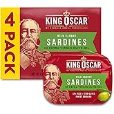 King Oscar Wild Caught Sardines in Extra Virgin Olive Oil 3.75 Ounce (Pack of 4)
