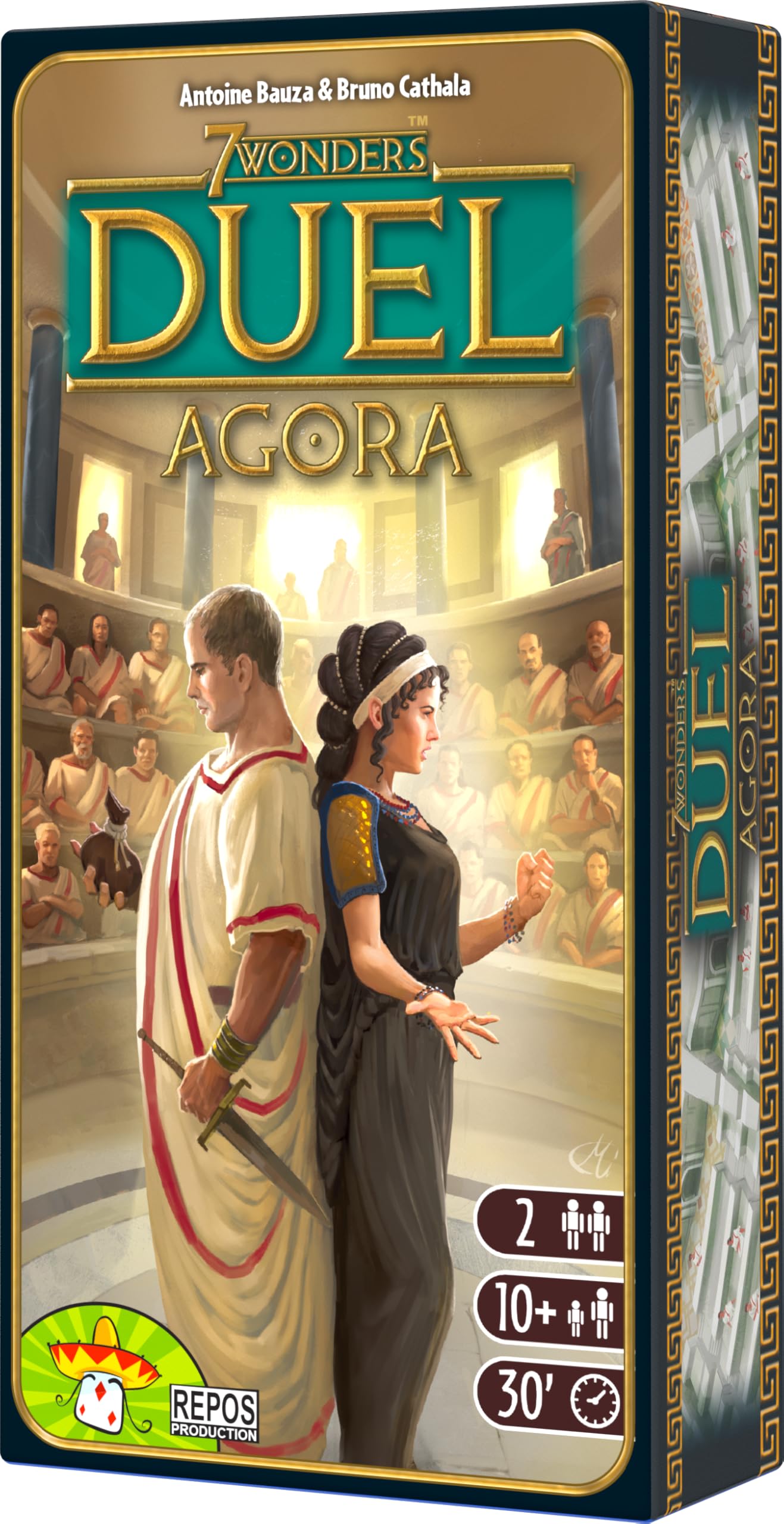 Repos Production | 7 Wonders Duel: Agora Expansion | Board Game | Ages 10+ | 2 Players | 30 Minutes Playing Time