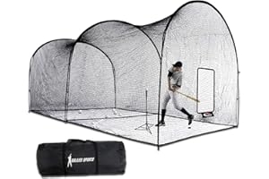 Gagalileo Batting Cage Baseball Cage Net Softball Cages, Heavy Duty Netting Backstop for Backyard, Training Softball Baseball for Pitching Pitchers (Style Optional)