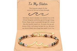 Tarsus Wave Bracelet, The Waves of Life We've been Through, Stocking Stuffers for Women, Unique Gifts for Birthday Christmas, Meaningful Gifts for Friends Sister Daughter Niece...