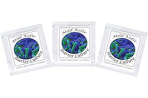 NATURAL PROBIOTIC SELECTION Kefir Starter Cultures - Pack of Freeze-Dried Culture Sachets For Creamy and Mild Milk Kefir (3 sachets)