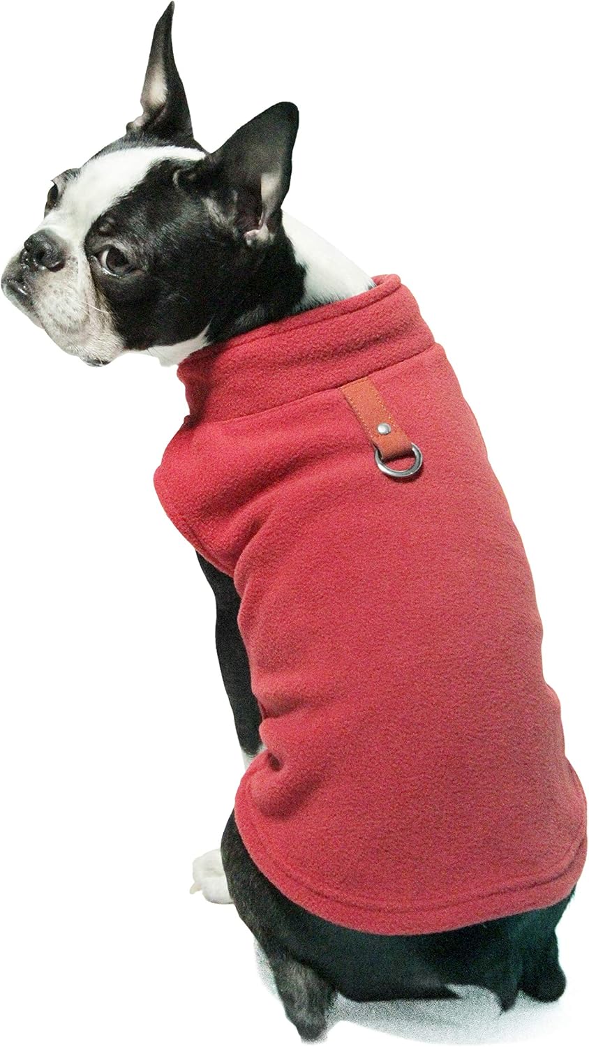 Gooby Every Day Fleece Cold Weather Dog Vest for Small Dogs Small, Red - Image 5