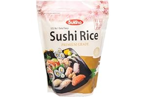 4.4 Pounds Sukina Sushi Rice Premium Grade, Pack of 1