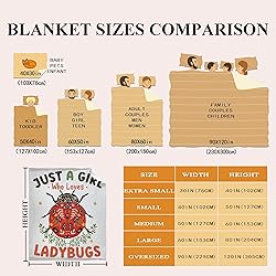 Ladybug Blanket Gifts for Girl- Just A Girl Who