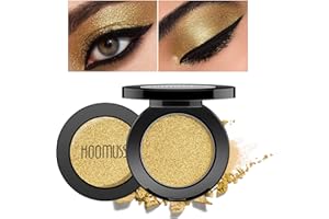 HOOMUSS Gold Eyeshadow Single Handmade Pressed Eyeshadow Palette Long Lasting With No Creasing, Intense Color Pigmented Gold Eye Shadow-1Gold