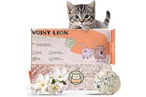 Noisy Lion Cat Litter - Superior Odor Control, Flushable, Ultra Absorbent, Fast Drying, Natural Ingredients, Water-Soluble, D