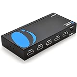4K 1x4 HDMI Splitter by OREI - 1 Port to 4 HDMI Display Duplicate/Mirror - Powered Splitter Ver 1.4 Certified for Full HD 108