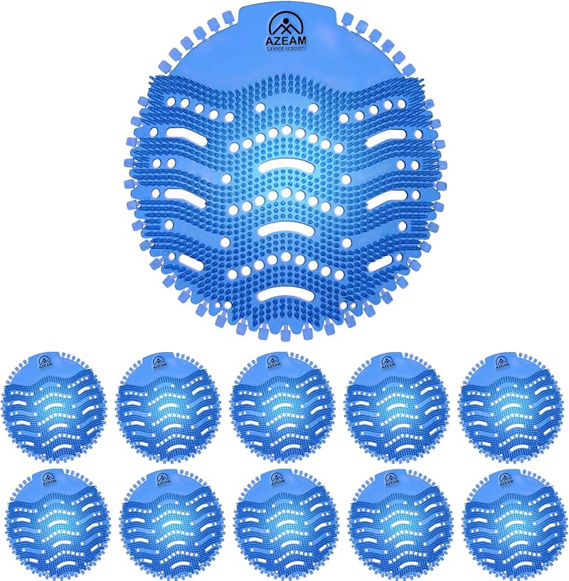 AZEAM Urinal Screens Deodorizer 10 Packs Blue Mist Fits Most Urinals