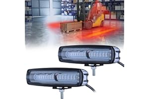 ETZONE LED Forklift Light Red Zone Warning Lights 2 Pack, Warehouse Safety Line Lamp for Industrial Use, 30W DC 12-80V