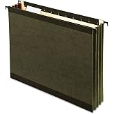 Pendaflex SureHook Reinforced Extra Capacity Hanging Pockets, Letter Size, Standard Green, 4/PK (09217)