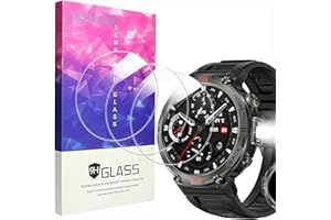 Compatible for AdivaX Military Smart Watches Screen Protector, [3 Pack] 9H Tempered Glass Screen Protector Film Compatible fo