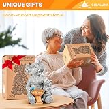 GIGALUMI Solar Garden Elephant Statue Mother Baby Figurine Lights Outdoor Decor view 8