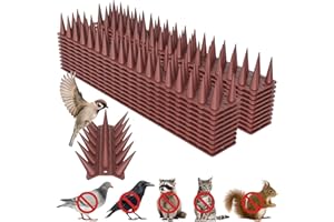 Mageloly 20 Pack Plastic Bird Spikes, Bird Repellent Devices Outdoor, Squirrel Raccoon Cat Pigeon Woodpecker Deterrent for House, Anti Bird Defender Spike to Keep Birds from Building Nest