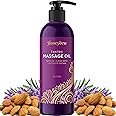 Lavender Massage Oil for Couples Relaxation - Non Greasy Non Staining Irresistibly Silky Full Body Massage Oil for Massage Therapy with Lavender Essential Oil - Therapeutic Grade Non GMO and Vegan