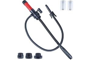 AETLEEMO Portable Power Liquid Transfer Pump, Water&Fuel Transfer Pump Up to 2.4 GPM, Flexible Intake Hose Fits All Size Gas Cans for Gasoline Diesel Kerosene & More