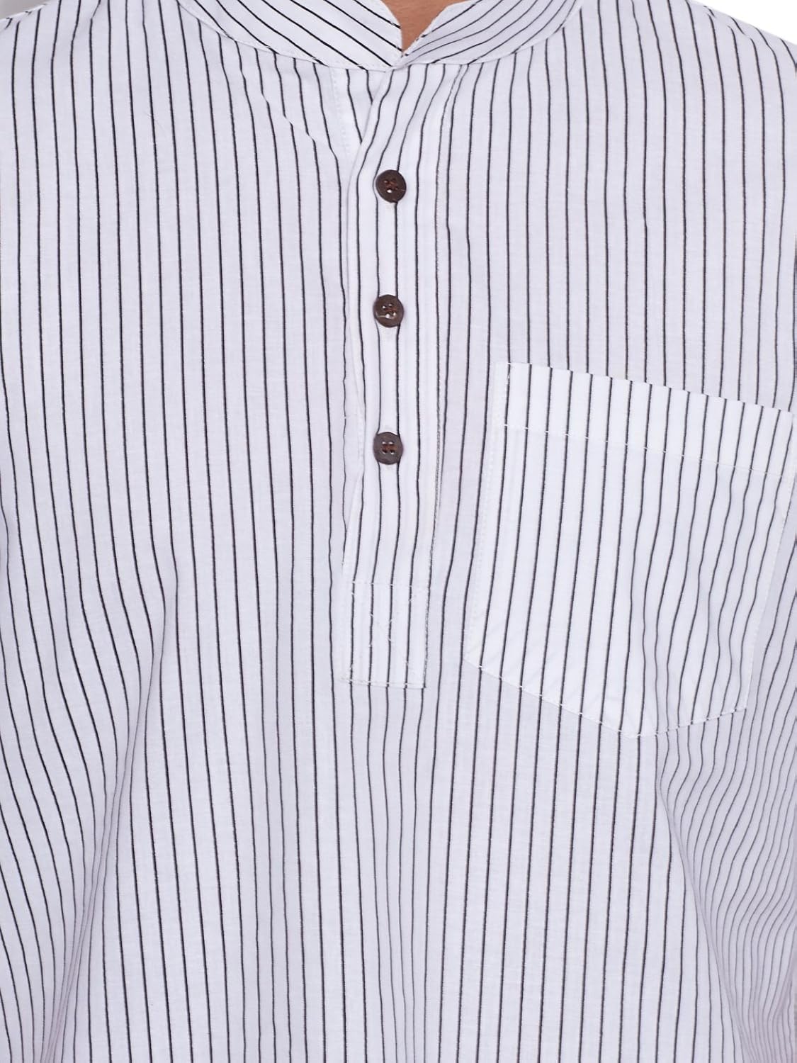 very me men's designer ivory pure cotton printed short kurta