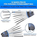 21 Pc File Set Metal Wood Plastic with Pouch and 14 Needle Files view 5