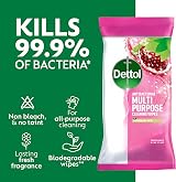 Dettol Antibacterial Multipurpose Wipes Pomegranate 5x70 350 Total view 3