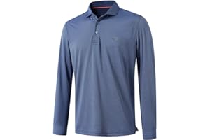 M MAELREG Short and Long Sleeve Polo Shirts for Men Dry Fit Performance Moisture Wicking Sport Pin Striped Mens Golf Shirts
