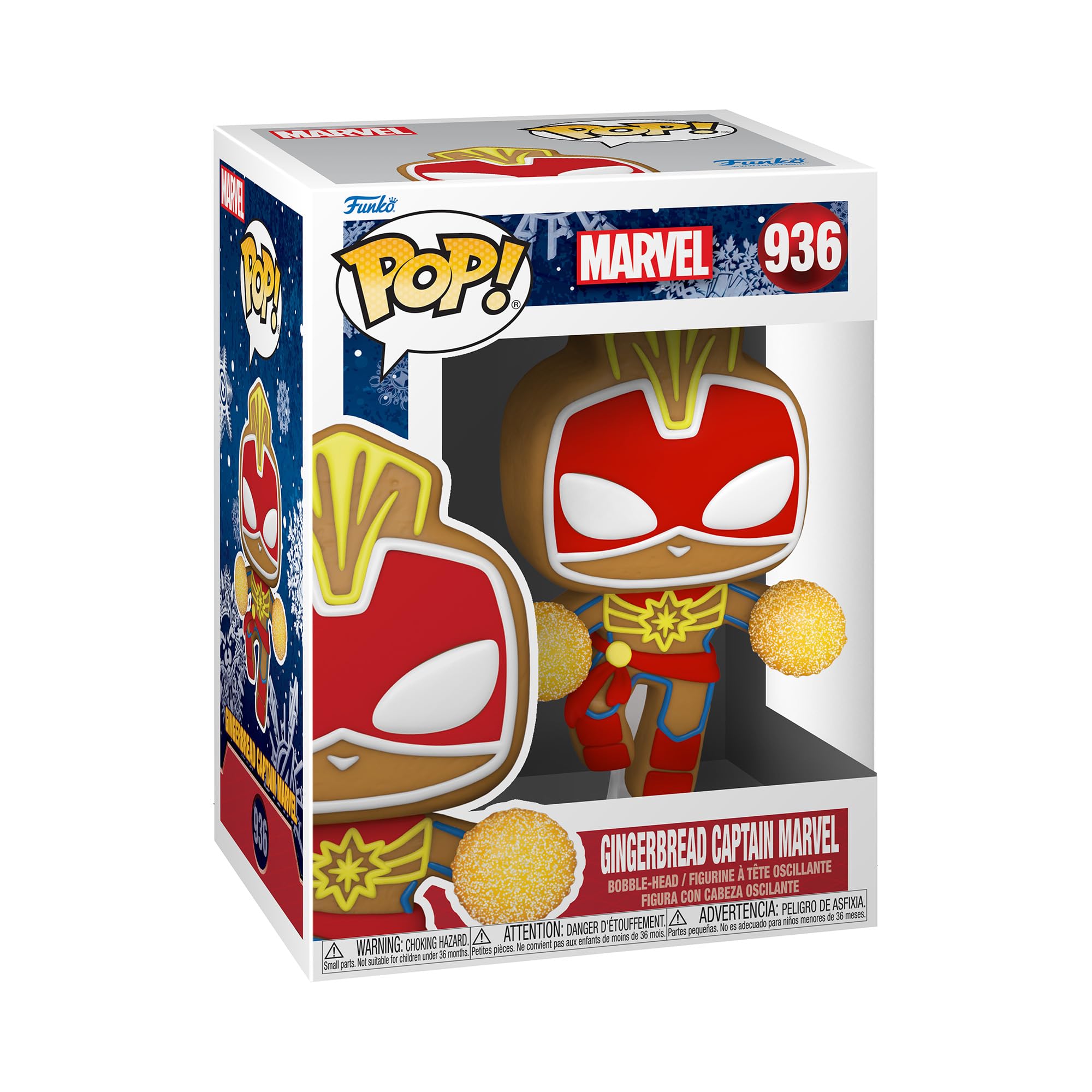 Funko POP! Holiday - Captain Marvel - Marvel Comics - Collectable Vinyl Figure - Gift Idea - Official Merchandise - Toys for Kids & Adults - Comic Books Fans - Model Figure for Collectors and Display