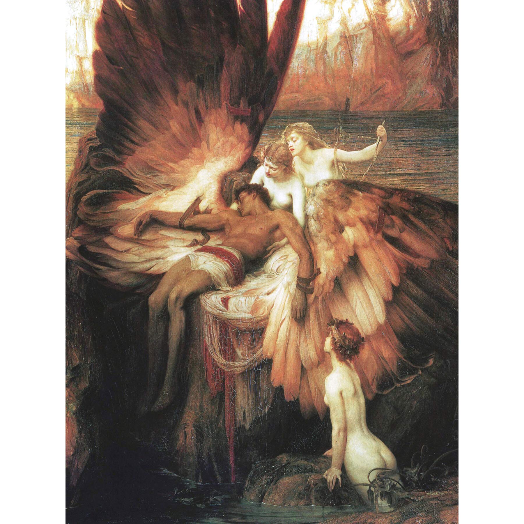 James Mourning For Icarus Myth Greek Wings Painting Large Wall Art Print Canvas Premium Mural