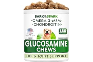 Glucosamine Chondroitin Dog Hip & Joint Supplement - Joint Pain Relief - Hip & Joint Chews for Dogs - Joint Support Large Bre
