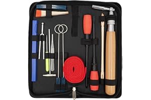 Piano Tuning Kit,YZNlife Professional 16 pcs Piano Tuner Tools Including Tune Hammer Lever Felt, Mutes, Fork,Tuning Wrench,Temperament Strip, Piano Repairing Accessories