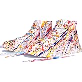 GXZUORUI Halloween Graffiti Splash Ink High Top Canvas Sneakers Men Women | Sturdy breathable canvas,Handmade halloween graffiti splash,Plush padded footbed,Stylish multicolor shoelaces