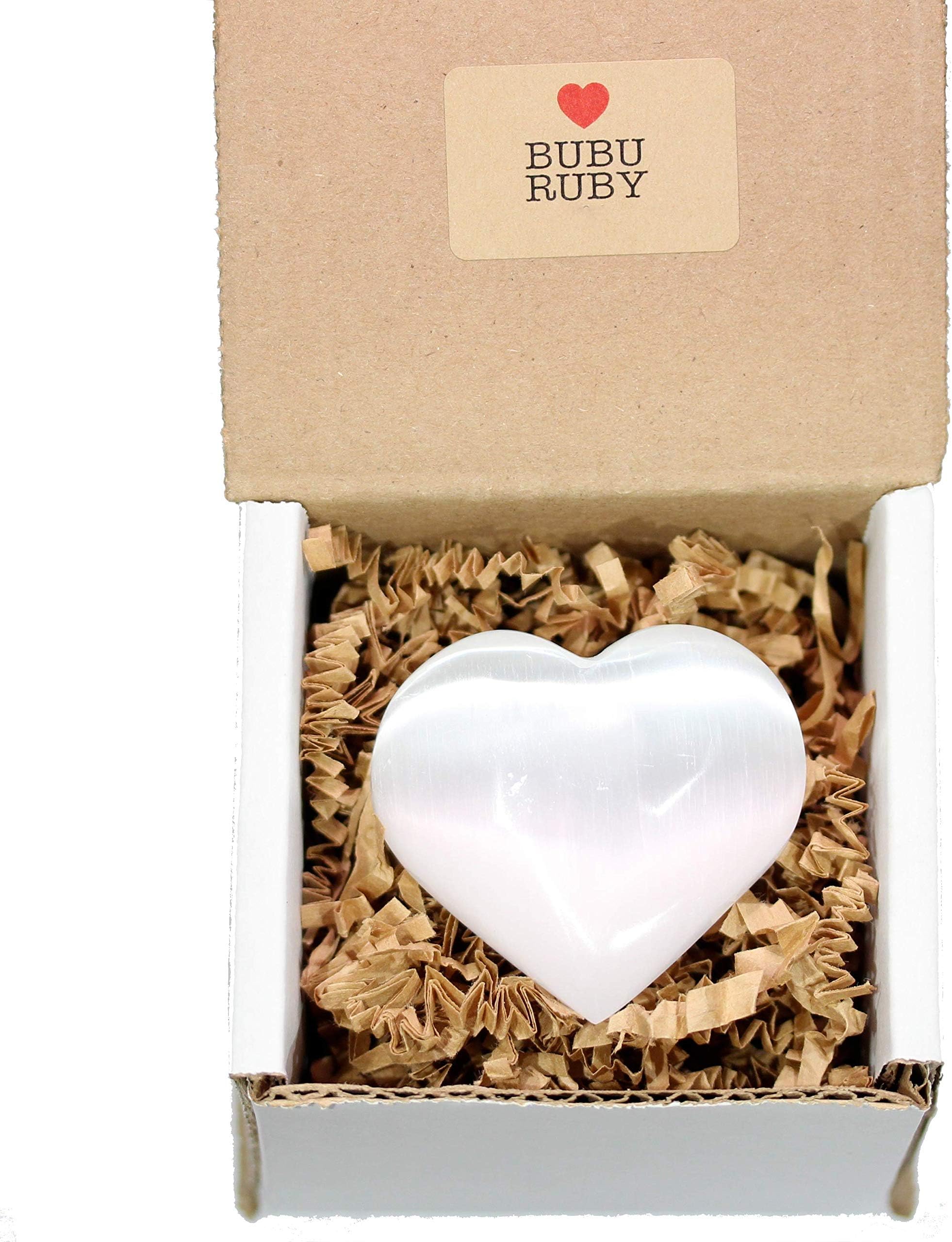 Selenite Heart, Crystal Gift, Puffy Crystal Heart, Palm Worry Stone, Relaxation Stone, Energy Protection, Crystal Cleansing and Charging, Healing Crystal