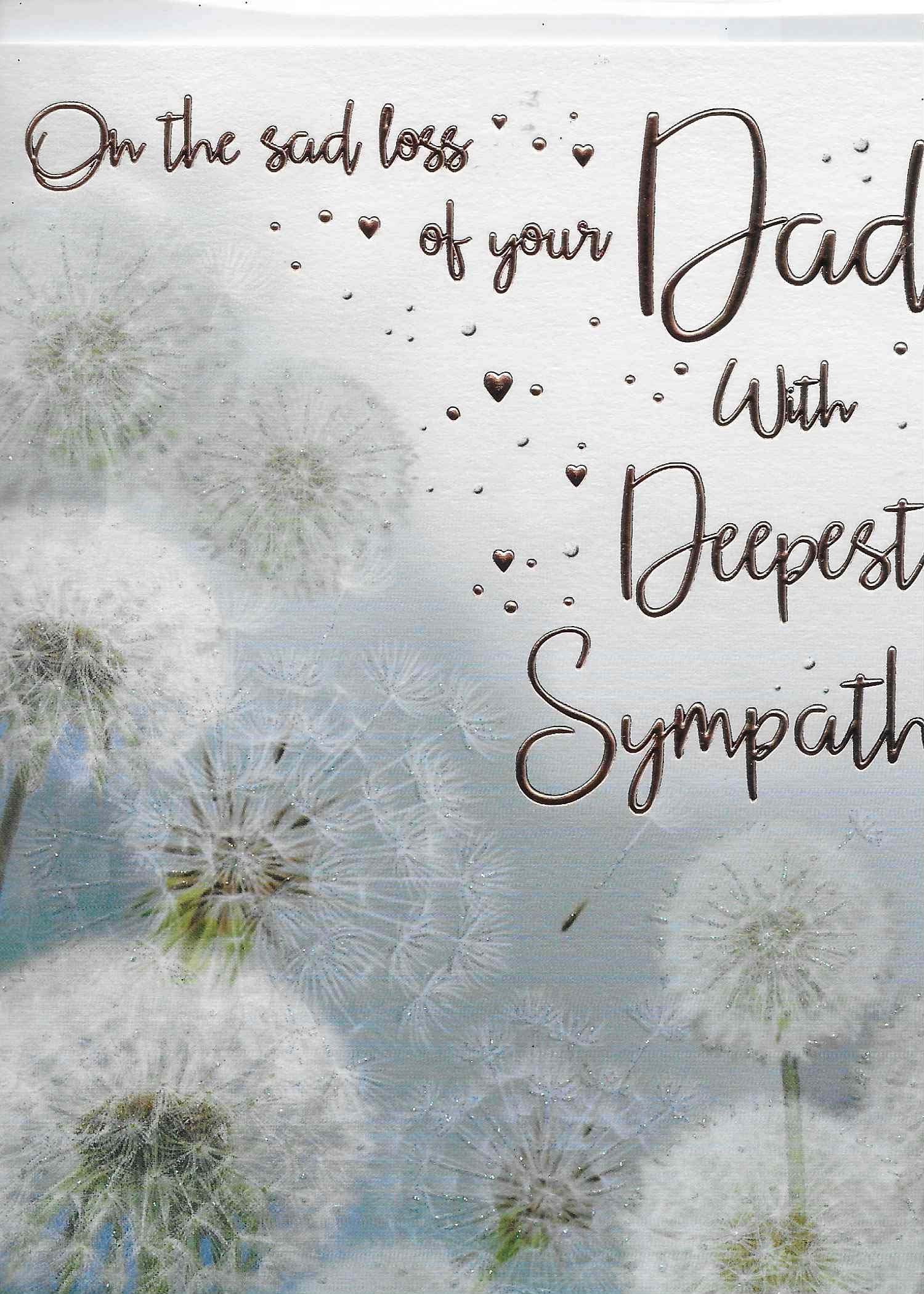 Sad Loss of Dad - Father Sympathy Card
