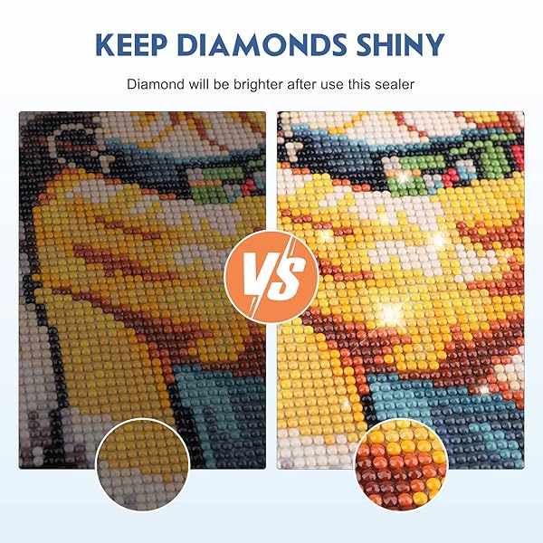 JAWECCI DIAMOND PAINTING SEALER, DIY DIAMOND PAINTING ART SEALER 120ML WITH SPONGE HEAD, 5D DIAMOND PAINTING ACCESSORIES PERMANENT HOLD SHINE EFFECT SEALER FOR DIAMOND PAINTING & PUZZLE GLUE