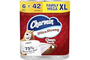 Charmin Ultra Strong Clean Touch Toilet Paper, 6 Family Mega XL Rolls = 42 Regular Rolls