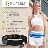 FlipBelt Zipper Running Belt for Phone and Essentials Black M view 5
