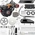 100cc Bicycle Engine Kit Single Cylinder 4-Stroke Gas Petrol Bike Engine, Air-Cooling Motorized Bicycle Motor Kit, Bicycle Motor Kit for Bikes with Large Triangular Frame Space (Chain Clause)