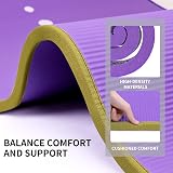PROIRON Pilates & Yoga Mat Extra Thick 10mm Large 1830x660mm Purple Yellow view 5
