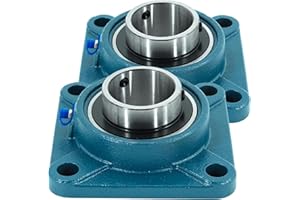 CHR PRECISION IN DETAIL CHR 2 Pack UCF210-32 Pillow Block Bearings | Square Flange Mounted Pillow Block Bearings - Chrome Steel with 2" Bore | ISO 9001-2015 Certified