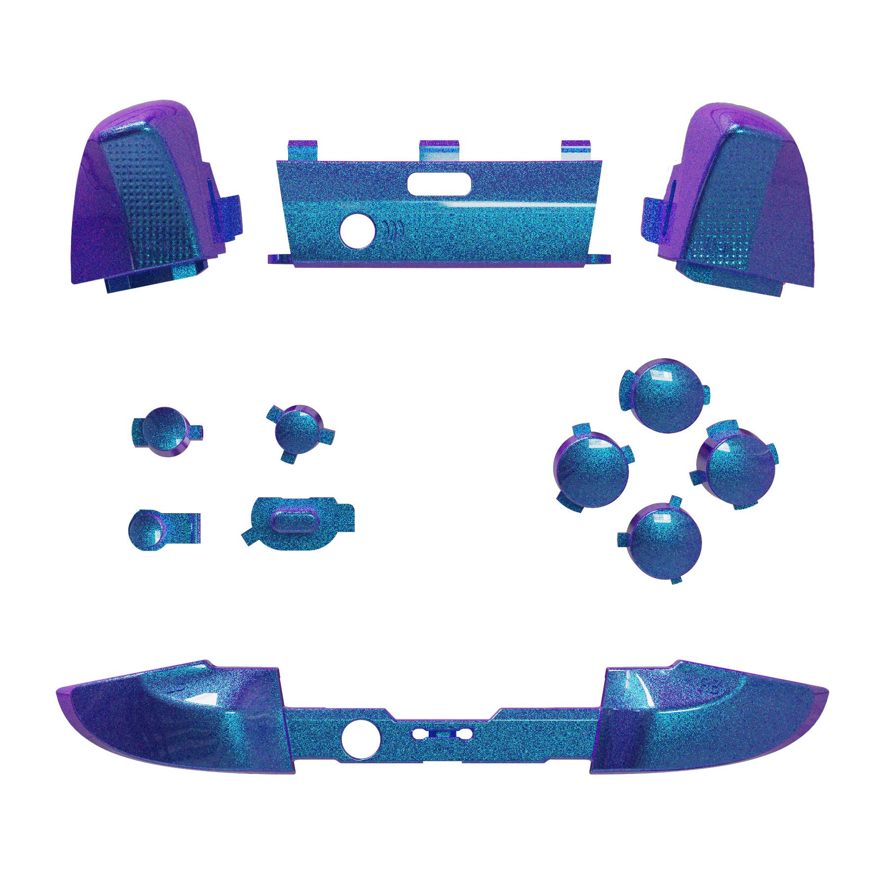 eXtremeRate Chameleon Purple Blue Replacement Buttons for Xbox One Elite Series 2 Controller, LB RB LT RT Bumpers Triggers ABXY Start Back Sync Profile Keys for Xbox Elite Series 2 Core Controller